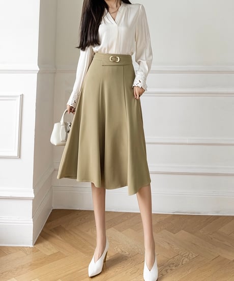 high waist flared skirt (3 colors)