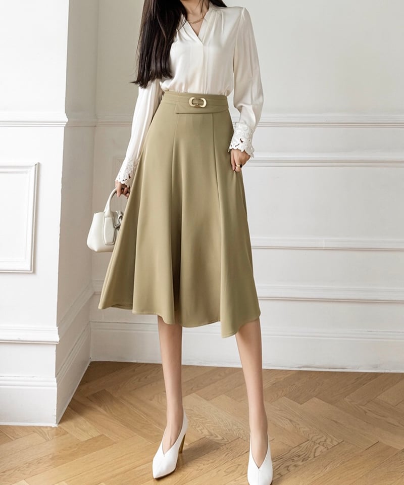 high waist flared skirt (3 colors) | REPOACE®︎