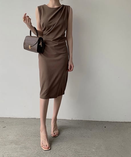 sleeveless middle length dress (3 colors)