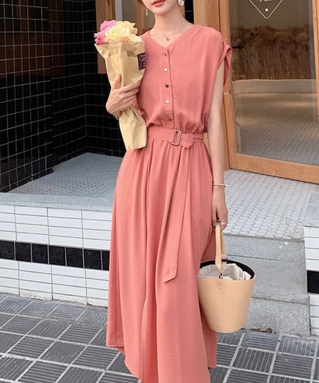flare long dress (4 colors)