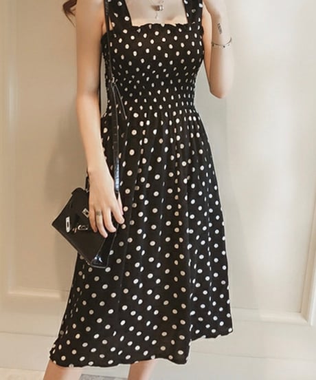 mimore length dot dress (3 colors)