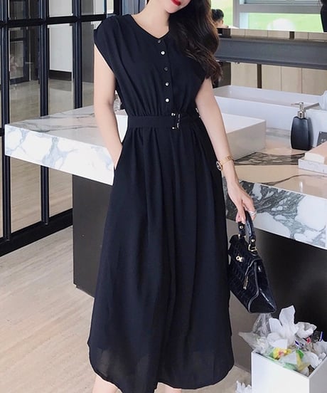 flare long dress (4 colors)
