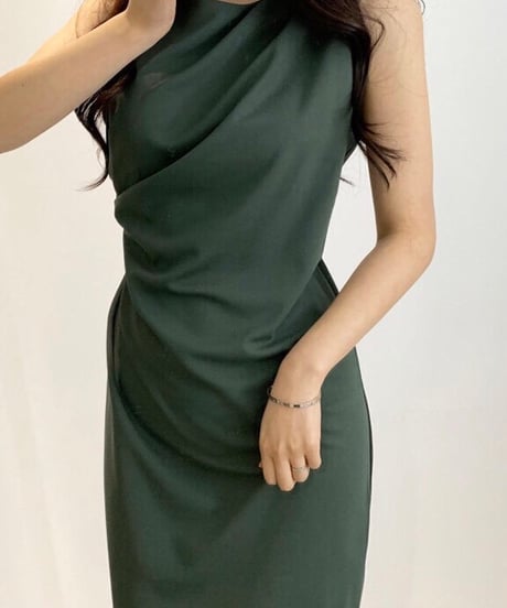 sleeveless middle length dress (3 colors)