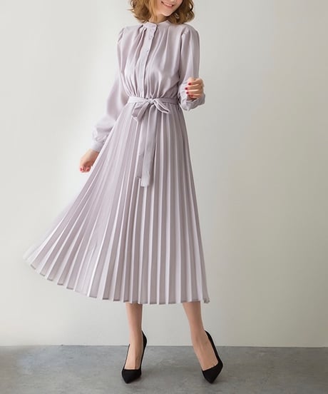long pleated dress (4 colors)