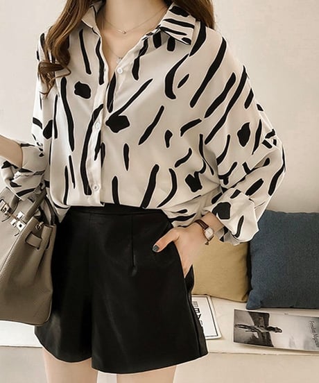 monotone shirt blouse (2 colors)