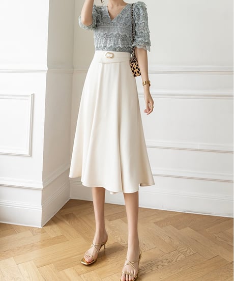 high waist flared skirt (3 colors)