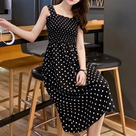 mimore length dot dress (3 colors)