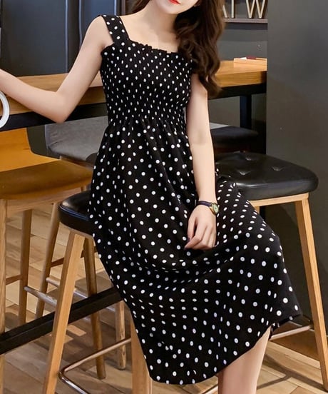 mimore length dot dress (3 colors)