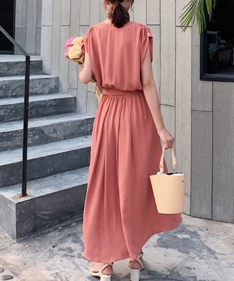 flare long dress (4 colors)