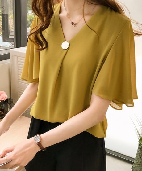 frill sleeve cut-and-sewm (3 colors)