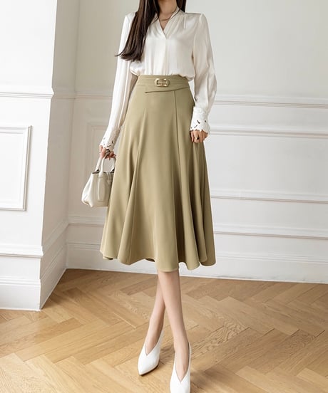 high waist flared skirt (3 colors)