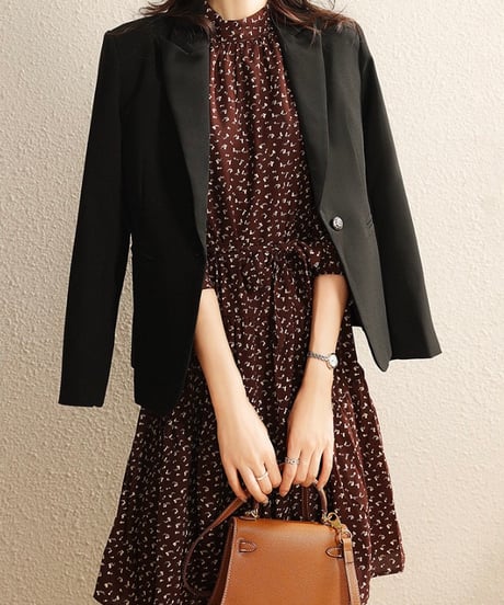 rare pattern brown dress (1 color)