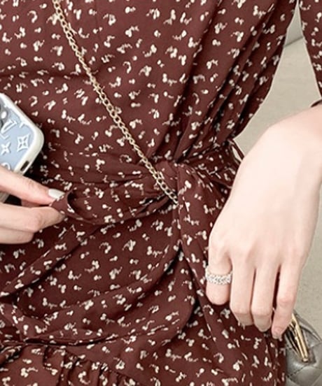 rare pattern brown dress (1 color)