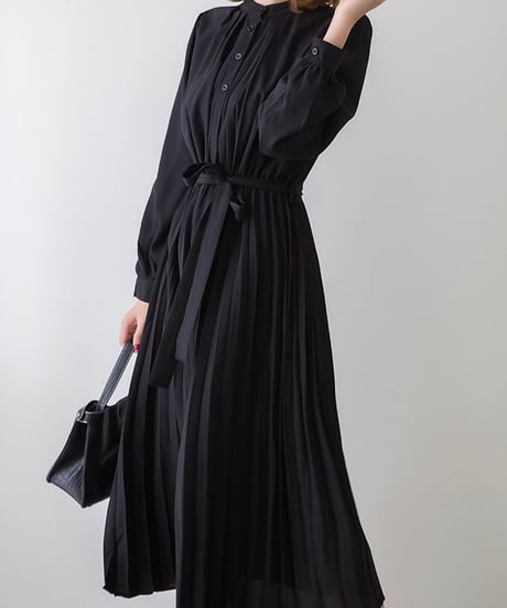 long pleated dress (4 colors)