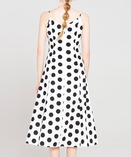 dot camisole frill dress (1 color)