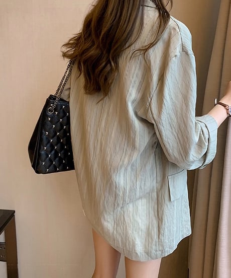 see-through striped jacket (2 colors)