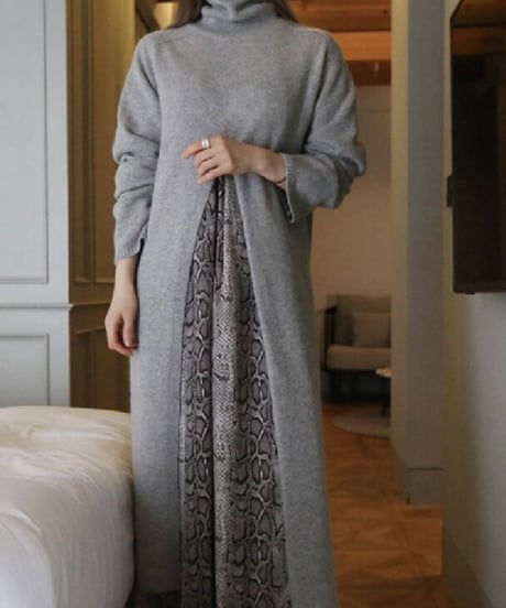 center slit knit dress (3 colors)