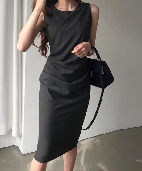 sleeveless middle length dress (3 colors)