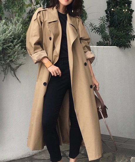 long trench coat (2 colors)