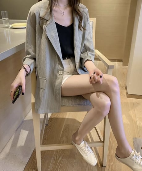 see-through striped jacket (2 colors)