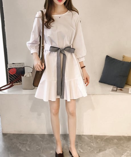 two-way flare gather dress (2 colors)
