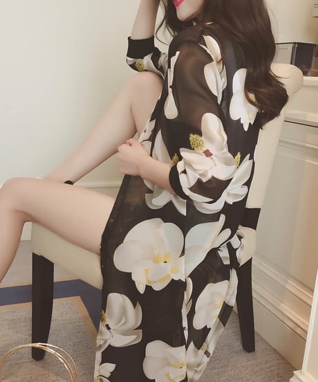 on-flower long shirt (1 color)
