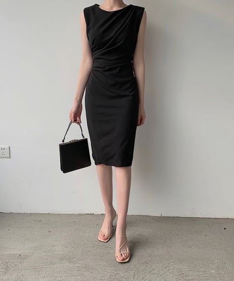 sleeveless middle length dress (3 colors)
