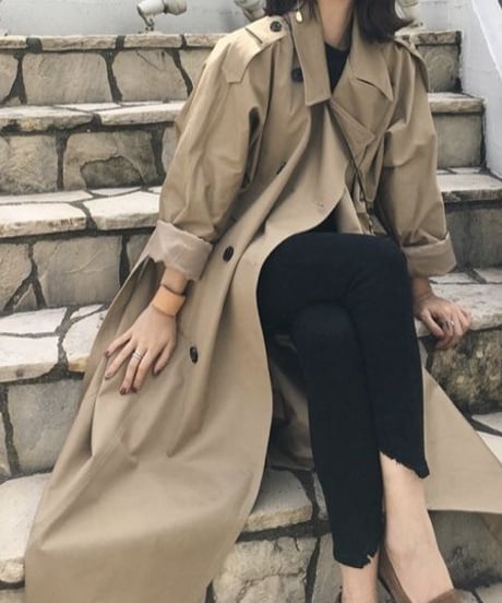 long trench coat (2 colors)