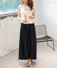 long pleated skirt (2 colors)