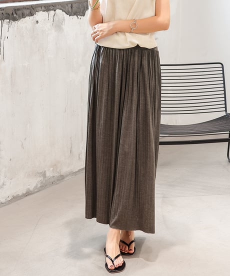 long pleated skirt (2 colors)
