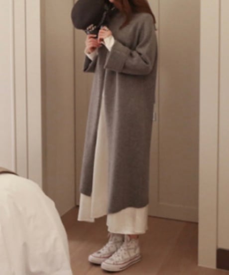 center slit knit dress (3 colors)