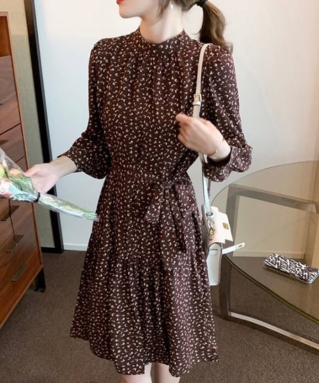 rare pattern brown dress (1 color)