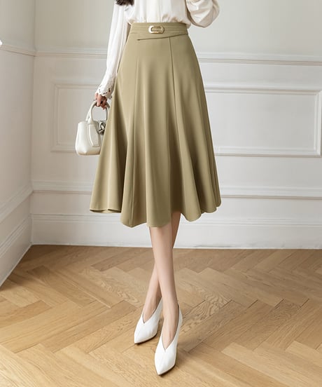 high waist flared skirt (3 colors)
