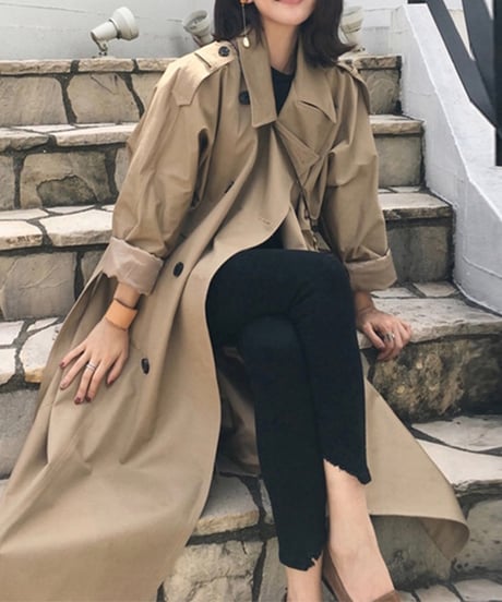 long trench coat (2 colors)