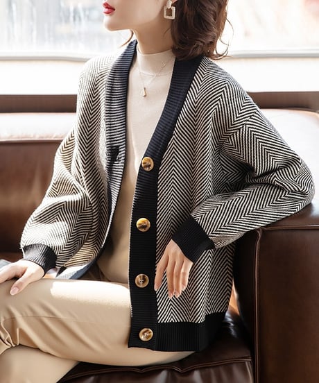 v-neck single breasted cardigan (2 colors)