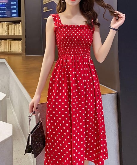 mimore length dot dress (3 colors)
