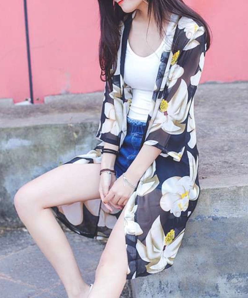 on-flower long shirt (1 color) | REPOACE®︎