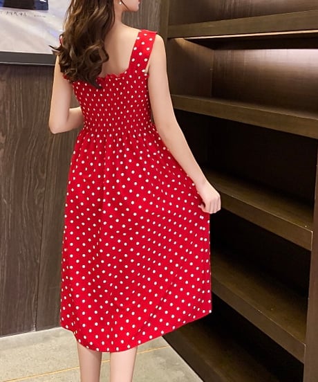 mimore length dot dress (3 colors)
