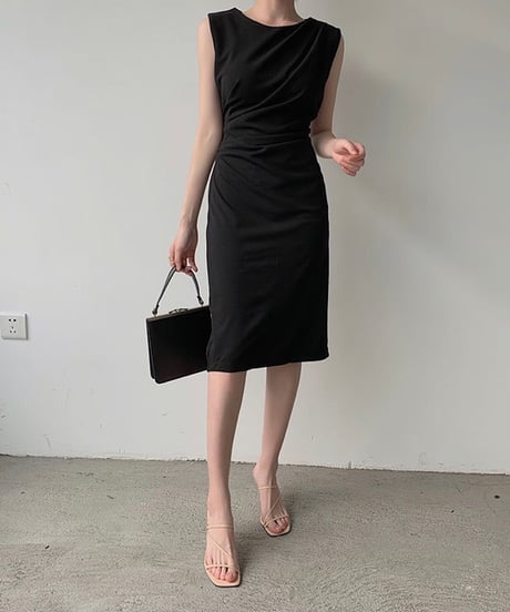 sleeveless middle length dress (3 colors)