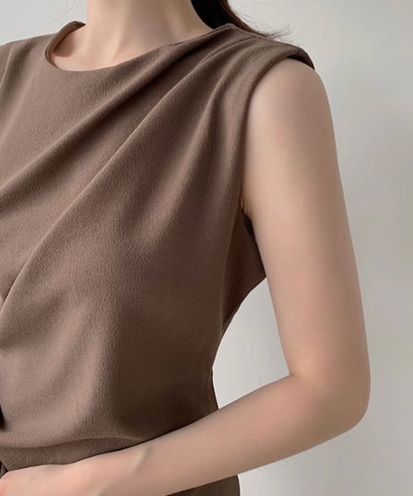 sleeveless middle length dress (3 colors)