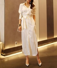 side slit shirt dress (1 color)