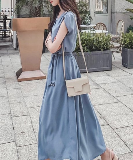 flare long dress (4 colors)