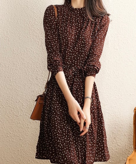 rare pattern brown dress (1 color)