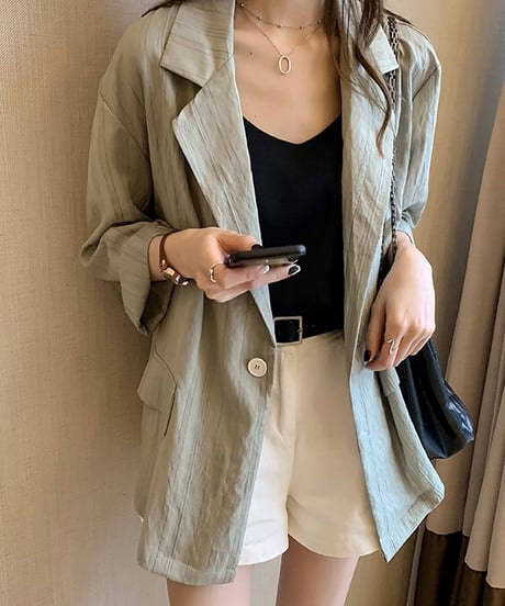 see-through striped jacket (2 colors)