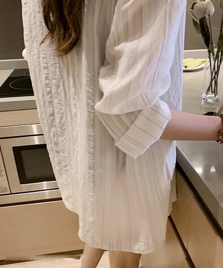 see-through striped jacket (2 colors)