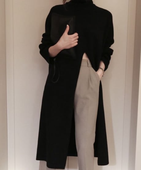 center slit knit dress (3 colors)