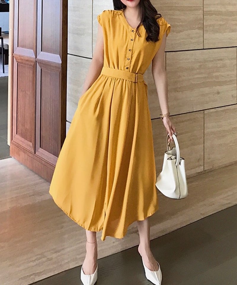 flare long dress (4 colors) | REPOACE®︎
