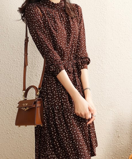 rare pattern brown dress (1 color)