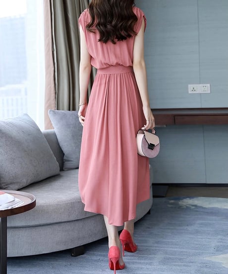 flare long dress (4 colors)