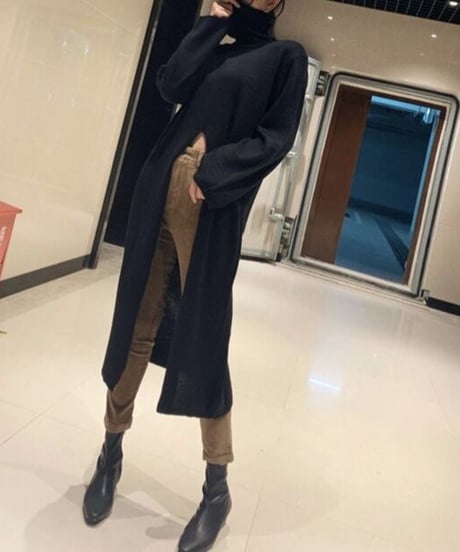 center slit knit dress (3 colors)